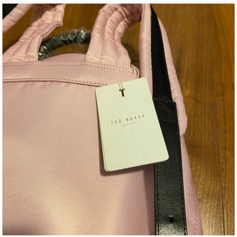 Ted Baker pink floral Monorose Print Backpack knapsack bag nwt - Picture 9 of 11